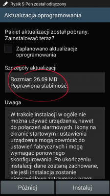 Galaxy Note 3 - aktualizacja [źródło: galaktyczny.pl]