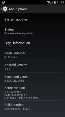 Galaxy S 4 GE - Android 4.4.2 KitKat [źródło: SamMobile]