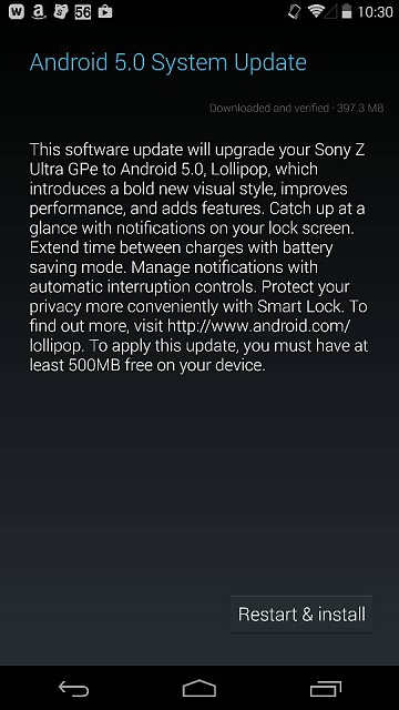 Lollipop dla Sony Xperia Z Ultra GE / fot. Android Central