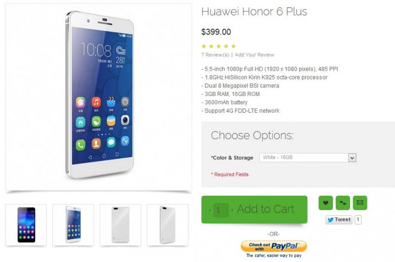 Huawei Honor 6 Plus - sprzedaż