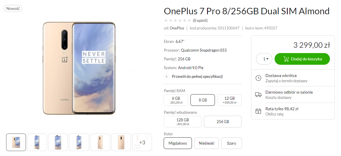 OnePlus 7 Pro Almond