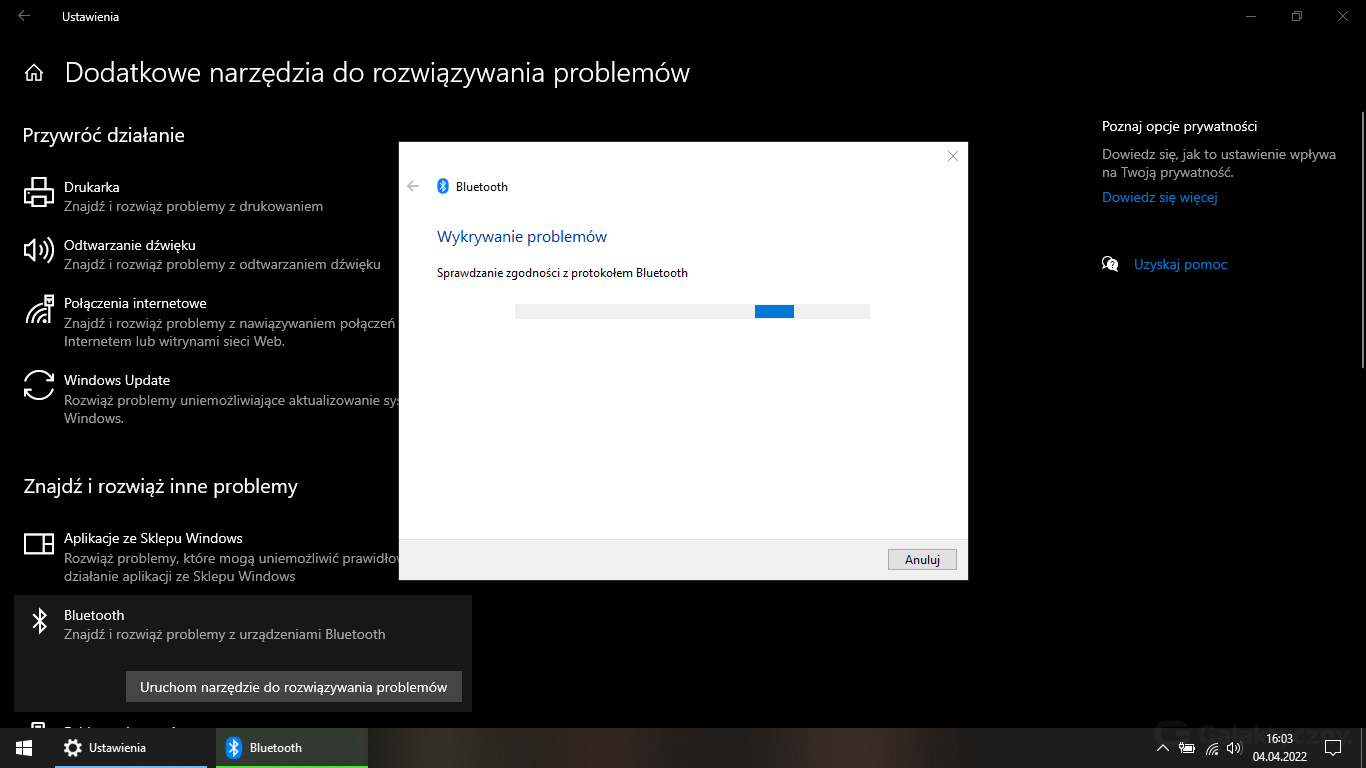 Problem z Bluetooth w Windows 10