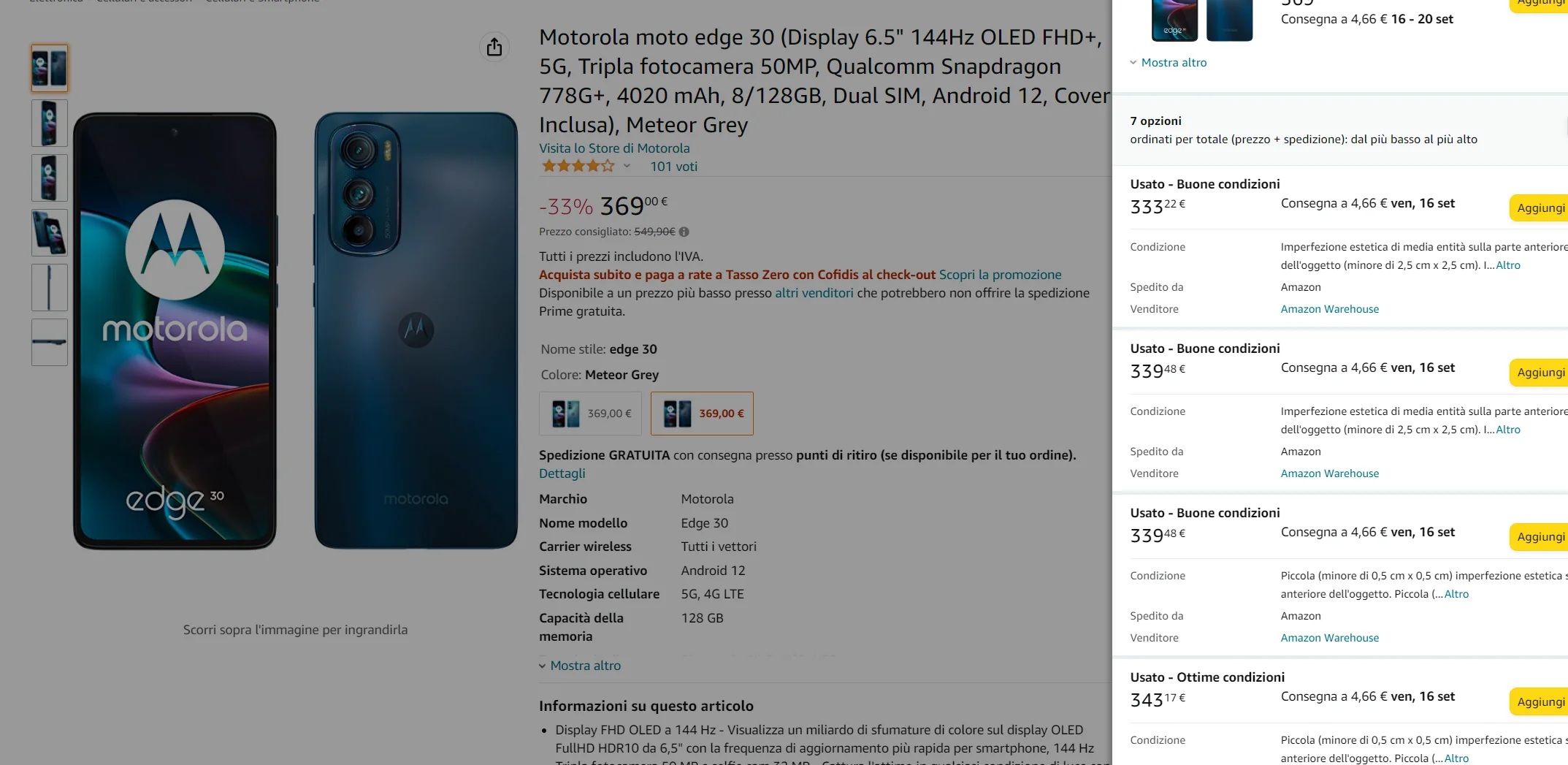 motorola edge 30 w Amazon.it / fot. Motorola